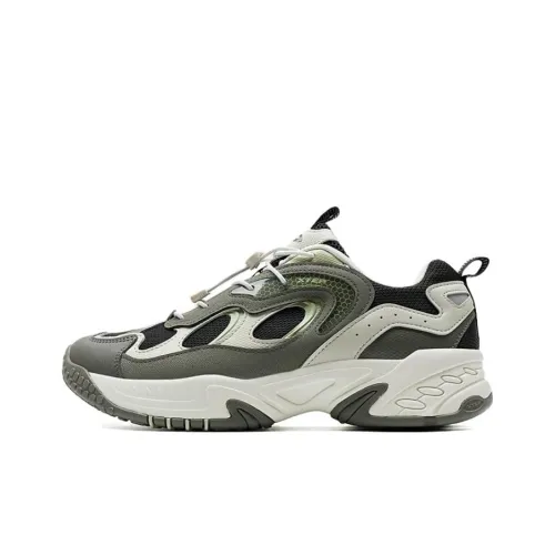 XTEP Легкий и Износостойкий Низкий Топ Кроссовки для бега Мужские Белый Зеленый Черный