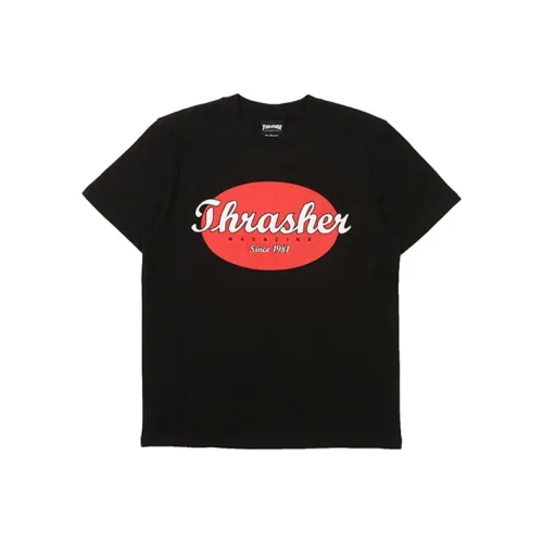 Thrasher T-Shirt Японская версия Унисекс Черный