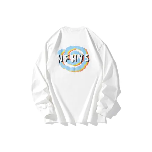 NFWYS Длинный рукав Т-рубашка Унисекс Белый