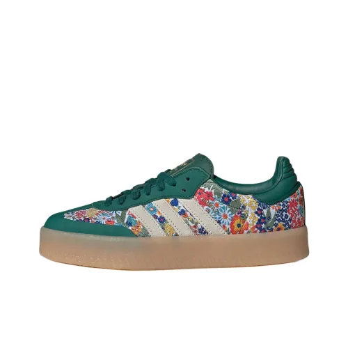 Adidas Originals X LIBERTY London SAMBAE Низкие Скейтборд Кроссовки Унисекс Зеленый