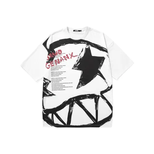 GENANX Прямой крой рукав длиной до локтя рубашка унисекс белый