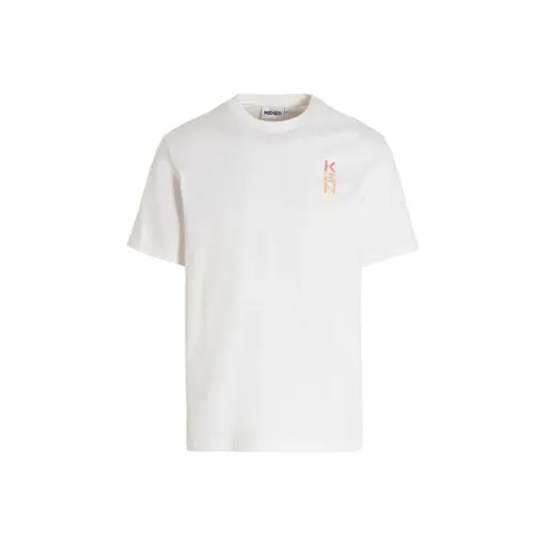 KENZO Letter Logo Белый Мужской T-Рубашки