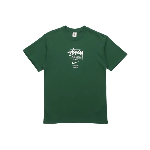 Stussy X NIKE Co Branded SERIES Зеленая Унисекс Футболка