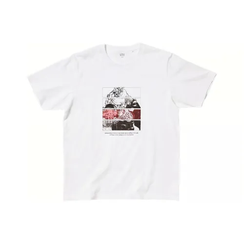 UNIQLO x Jujutsu Kaisen UNIQLO X Заклятие «сжать обруч» Fight Co серия T-рубашка унисекс белый