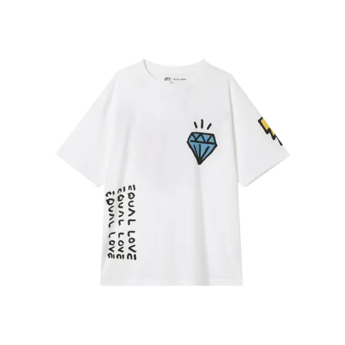 UNIQLO Белая унисекс футболка