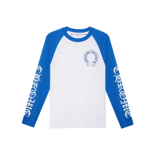Chrome Hearts Синяя с Белым Lettering Унисекс Футболка