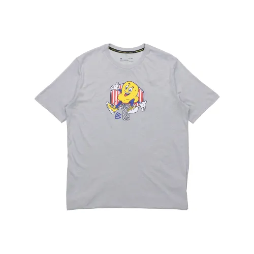 Under Armour T-Shirt Мужской Светлый Современный Серый