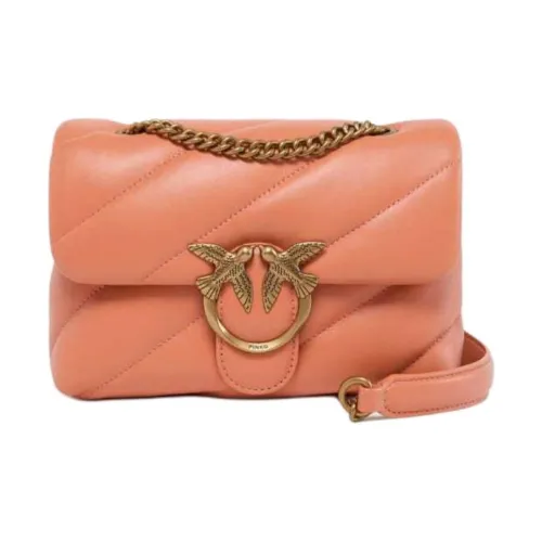 PINKO Love Bag Puff Овчина Сумка на плечо Мини Женские Апельсин