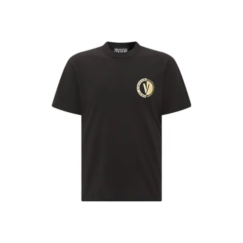 VERSACE JEANS COUTURE Мужские черные футболки