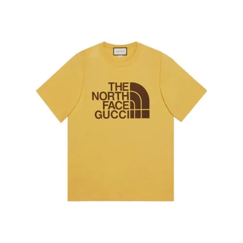 GUCCI X The North Face T-Shirt Мужской Светло-Желтый