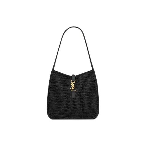 SAINT LAURENT Рафия Сумка через плечо Маленькая Женская Черная