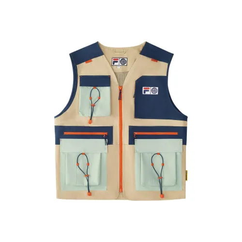 FILA FUSION X Round Two Жилет Мужской Осенний Лотосовый корень Кофе