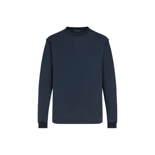 LOUIS VUITTON Новые ежеквартальные продукты LV Синий Мужской T Рубашки