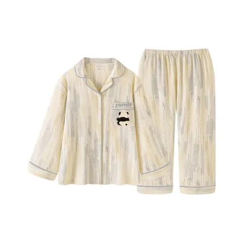 Qiao Ni Tong Пижамный комплект женский абрикосовый