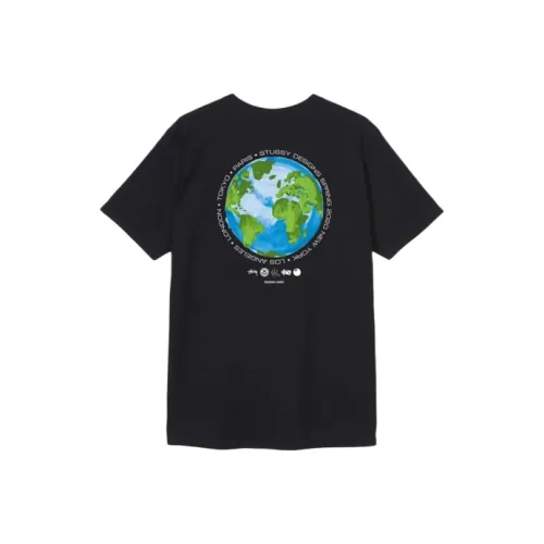 Stussy Черная Унисекс Футболка
