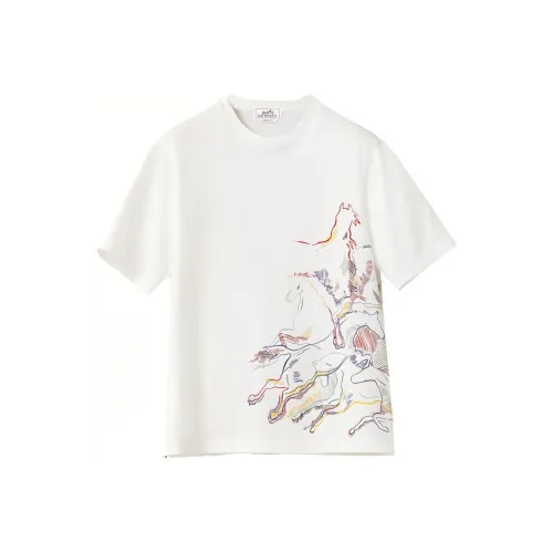 HERMES Белая Мужская T-Рубашка