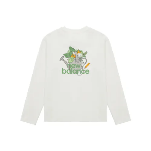 New Balance совместная брендированная футболка с рукавом с оборванным плечом унисекс белая