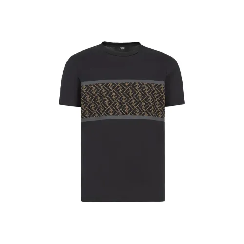 Fendi Черные Мужские T-Рубашки