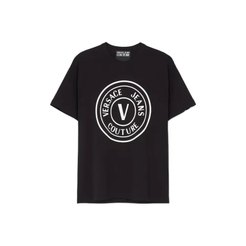 VERSACE JEANS COUTURE Мужские черные футболки