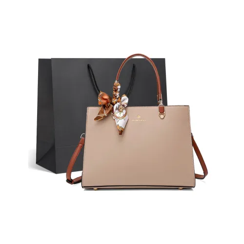 CLEVER KETCH ПУ (полиуретан) Сумка-тоут Сумка через плечо Сумка среднего размера Женская Абрикос