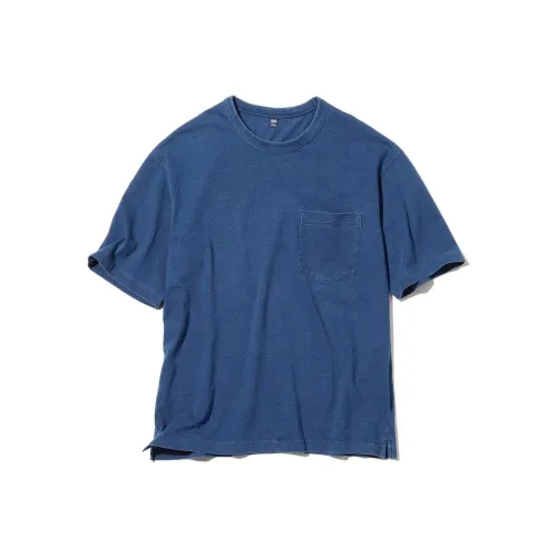 UNIQLO T-Shirt Унисекс Королевский Синий