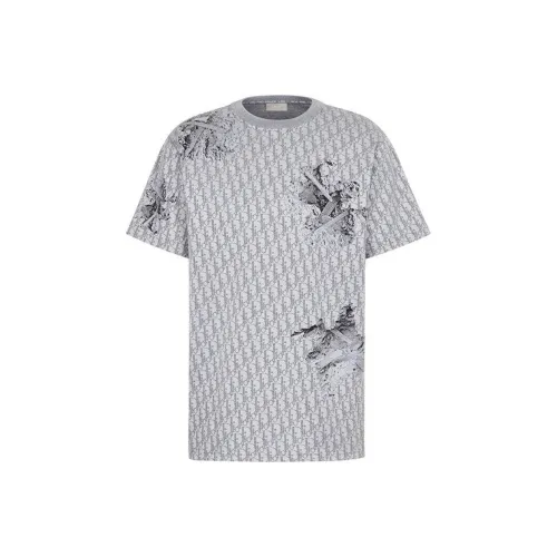 DIOR Quarterly New Products Светло-серые Мужские T-рубашки