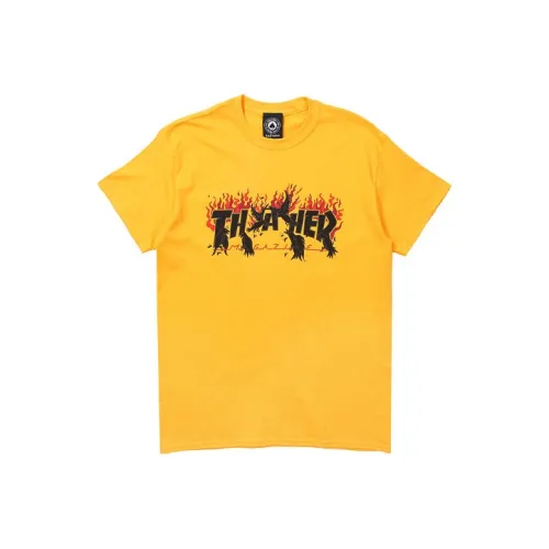 Thrasher T-Shirt US Version Unisex Gold Т-Рубашка Thrasher US Версия Унисекс Золото