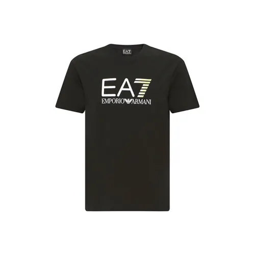 EMPORIO ARMANI EA7 Черные Мужские T-Рубашки