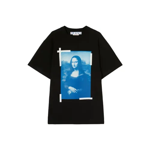OFF Белый Mona LISA Collection SS22 T-Shirt Loose Fit Men's Black