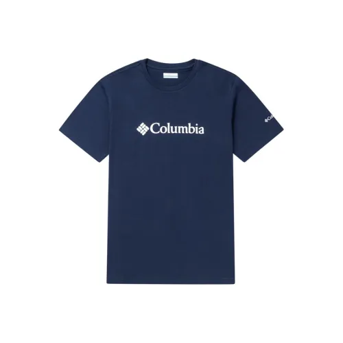 Коллаборация Columbia Синий Мужской T-Рубашки