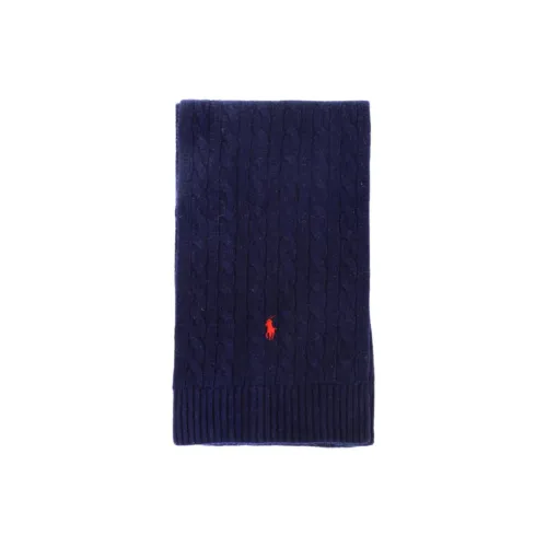 Polo Ralph Lauren Шерсть Нейлон Переработанное волокно Вязаные шарфы Мужской Темно-синий