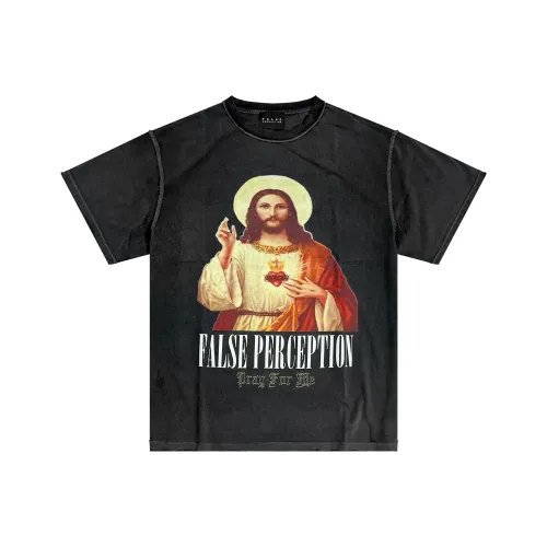 False Perception T-Shirt Унисекс Выстиранный Черный