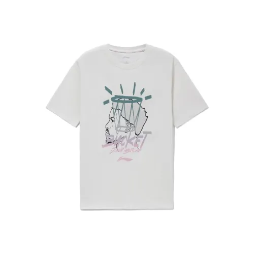 LINING Professional Basketball Collection Sports Basketball Collection Т-рубашка Мужская Белая