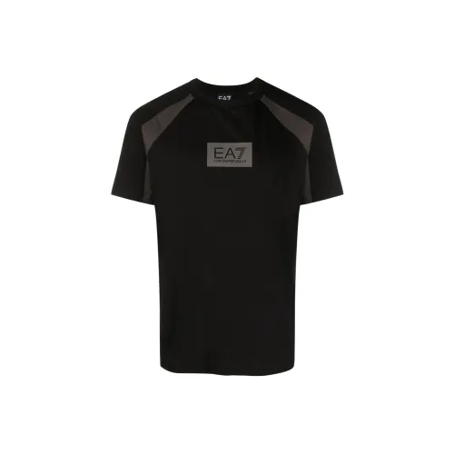 EMPORIO ARMANI EA7 Логотип с принтом круглый вырез короткая рукавная футболка мужская