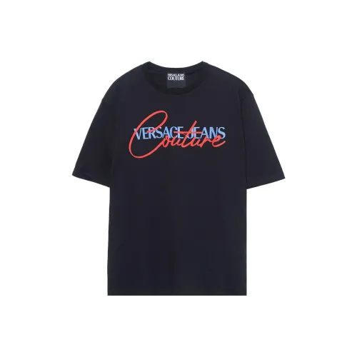 VERSACE JEANS COUTURE Мужские черные футболки