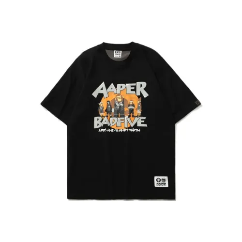 LINING x Aape Рукав с оборванным плечом T-рубашка Мужская Черная