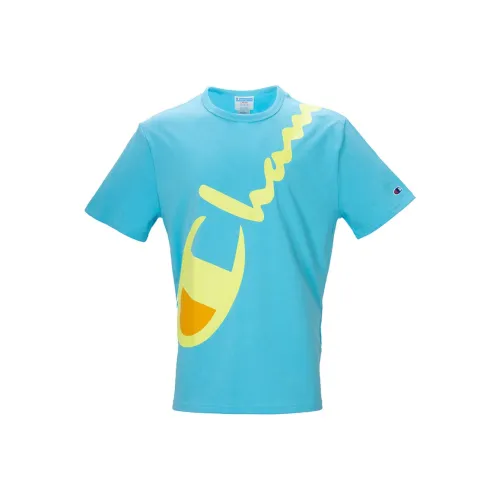 Champion Синий Мужской T-Рубашки