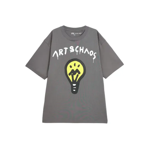 UNIQLO Асфальтовый серый Унисекс Футболка