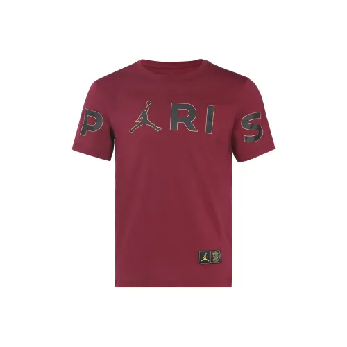 JORDAN Бордо Бургунди Мужская T-рубашка