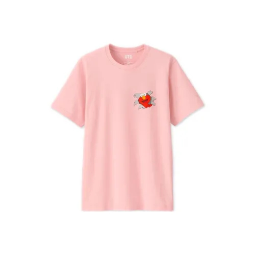 UNIQLO x KAWS x SESAME STREET Футболка Унисекс Розовая