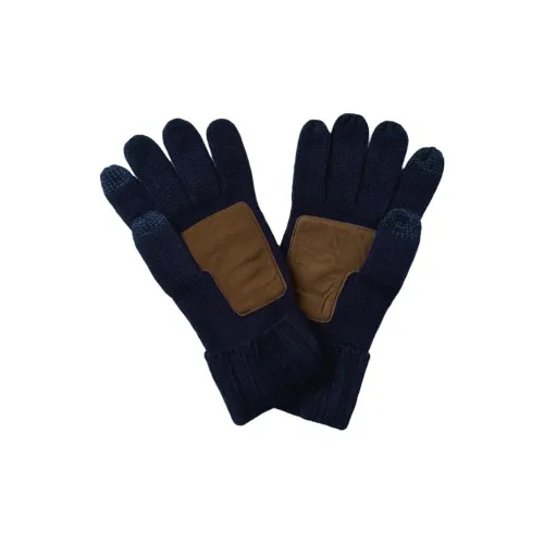 Polo Ralph Lauren Мериносовая шерсть кожа вязаные перчатки унисекс темно-синий