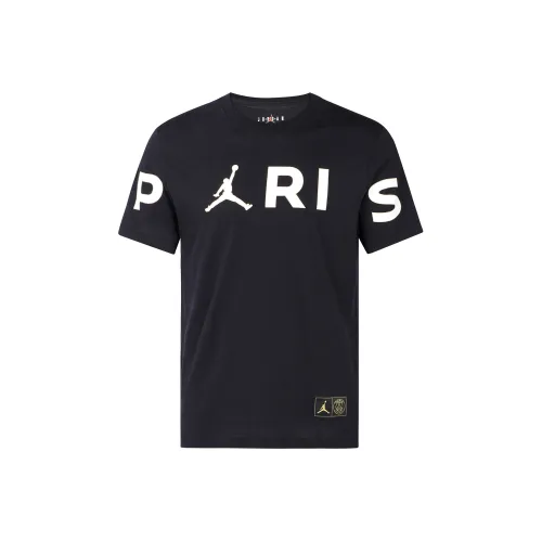 Джордан T Рубашка Paris Saint Germain Мужской Черный