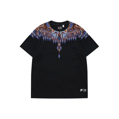 FILA FUSION Marcelo Burlon collaboration Collection Темно-черный Унисекс Футболка