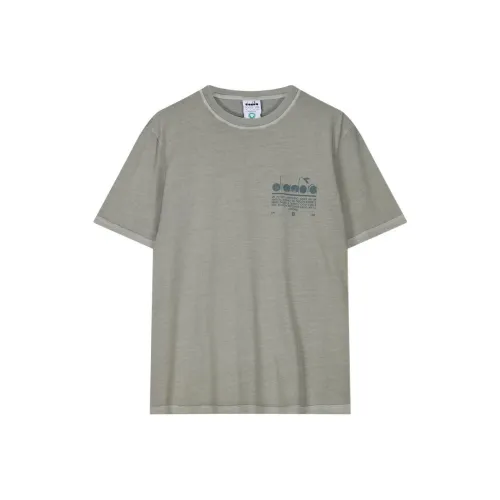 DIADORA Прямой крой T-рубашка мужская серая