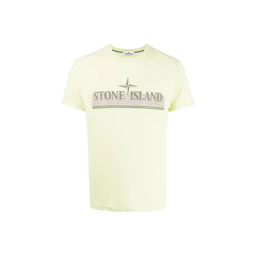 Stone Island Желтая Мужская Футболка