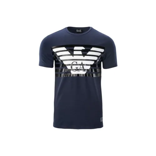 EMPORIO ARMANI Темно-синие мужские футболки