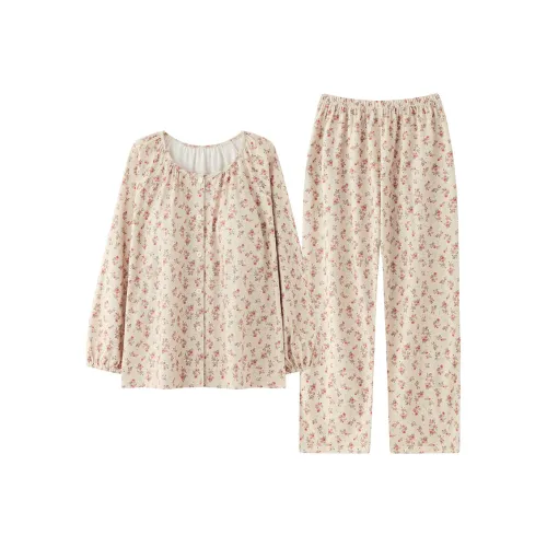 Пижамный комплект Cotton Gene женский бежевый желтый