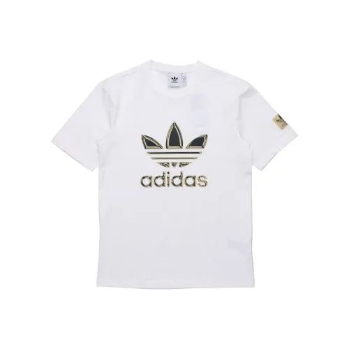 Adidas Originals METALLIC T Shirt Комплект в Плечо Мужской Белый