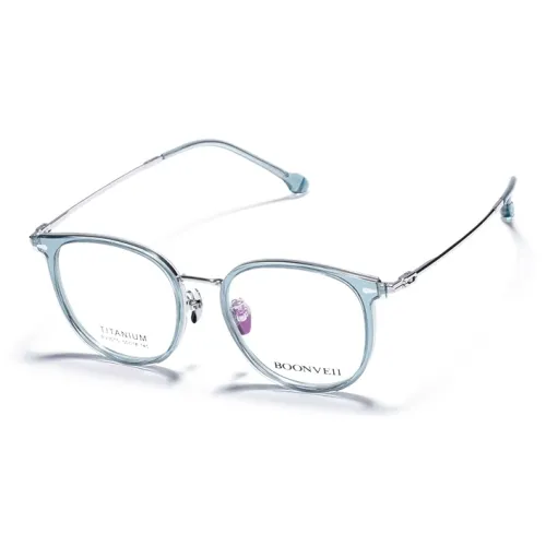 BOONVEII Полутитан Овальные Оправы для Очков Унисекс