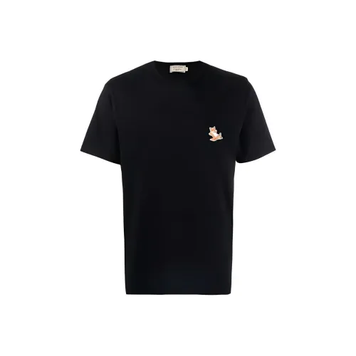 Maison Kitsune Черная Унисекс Футболка
